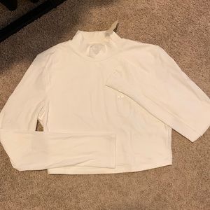 large cropped high neck shirt